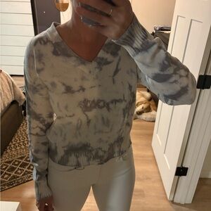 Lulus Tie-Dye V-Neck Sweater
